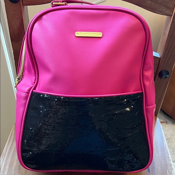 Bird by Juicy Couture Pink and Black Sequin Backpack - Picture 1 of 8